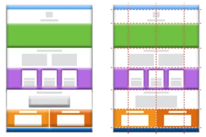 استفاده از طرح‌بندی شبکه‌ای از نکات مهم طراحی سایت است