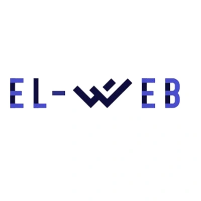 لوگوی EL-WEB به صورت تاپپوگرافیک با وب الی web eli